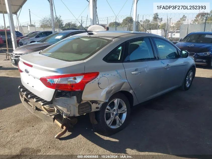 2013 Ford Focus Se VIN: 1FADP3F27DL252393 Lot: 40690665