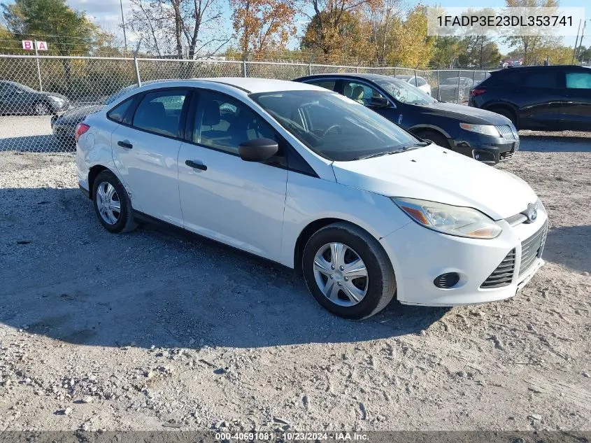 2013 Ford Focus VIN: 1FADP3E23DL353741 Lot: 40691081