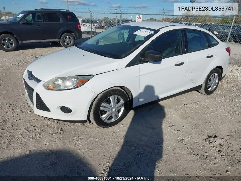 2013 Ford Focus VIN: 1FADP3E23DL353741 Lot: 40691081