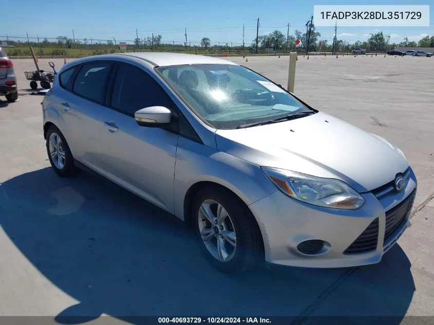 2013 Ford Focus Se VIN: 1FADP3K28DL351729 Lot: 40693729