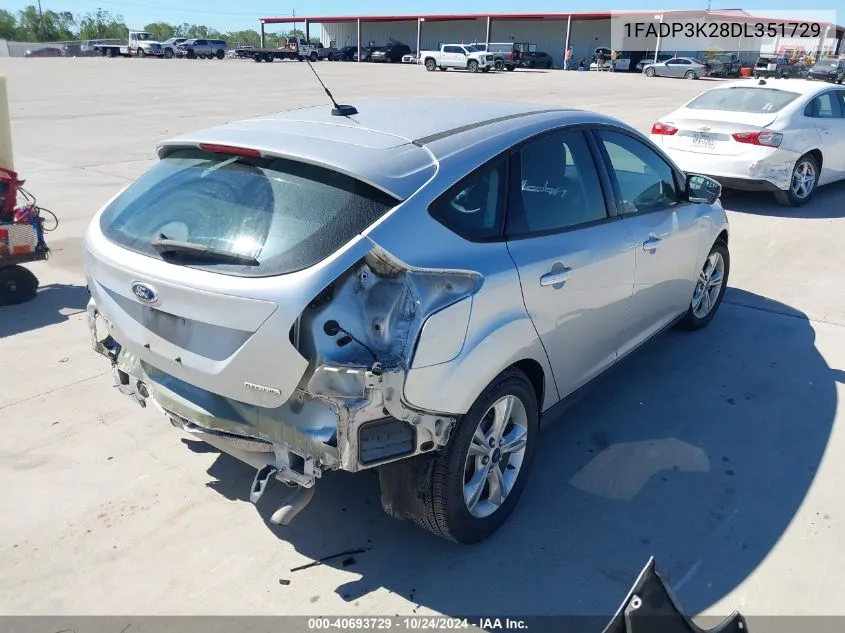 2013 Ford Focus Se VIN: 1FADP3K28DL351729 Lot: 40693729