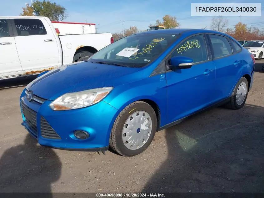 2013 Ford Focus Se VIN: 1FADP3F26DL340030 Lot: 40698098