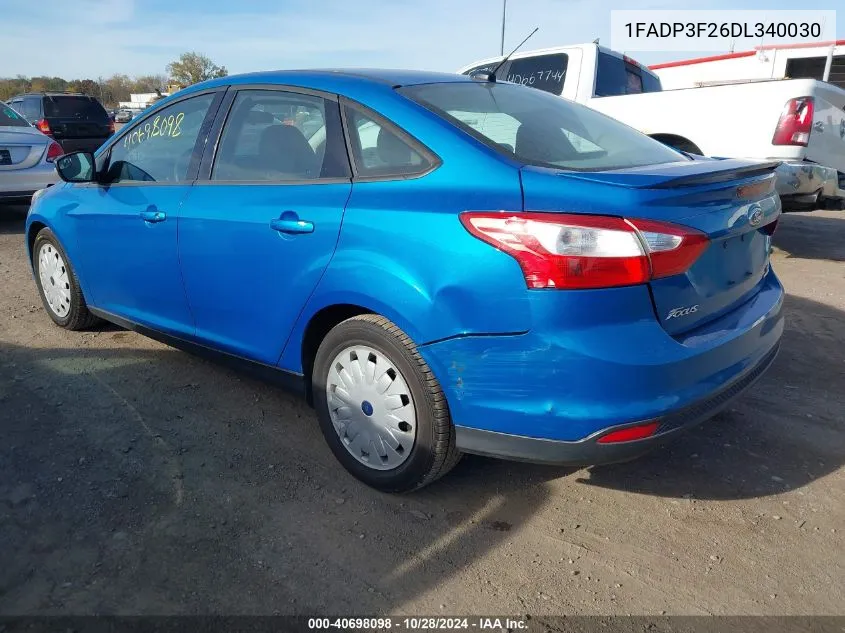 2013 Ford Focus Se VIN: 1FADP3F26DL340030 Lot: 40698098