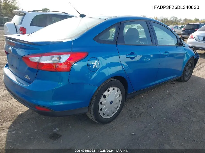 2013 Ford Focus Se VIN: 1FADP3F26DL340030 Lot: 40698098