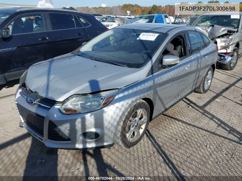 2013 Ford Focus Se VIN: 1FADP3F27DL300698 Lot: 40702044