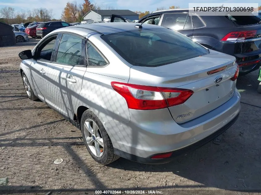 2013 Ford Focus Se VIN: 1FADP3F27DL300698 Lot: 40702044