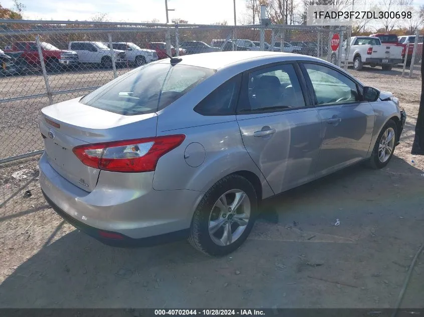 2013 Ford Focus Se VIN: 1FADP3F27DL300698 Lot: 40702044