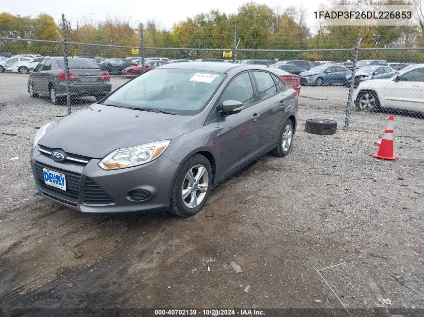 2013 Ford Focus Se VIN: 1FADP3F26DL226853 Lot: 40702139