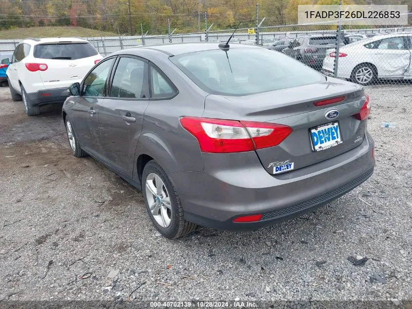 2013 Ford Focus Se VIN: 1FADP3F26DL226853 Lot: 40702139