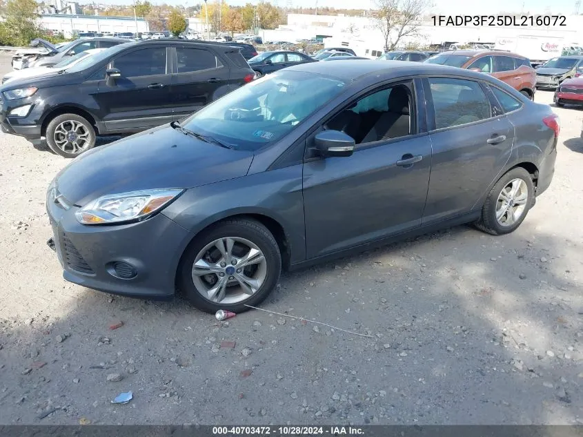 2013 Ford Focus Se VIN: 1FADP3F25DL216072 Lot: 40703472