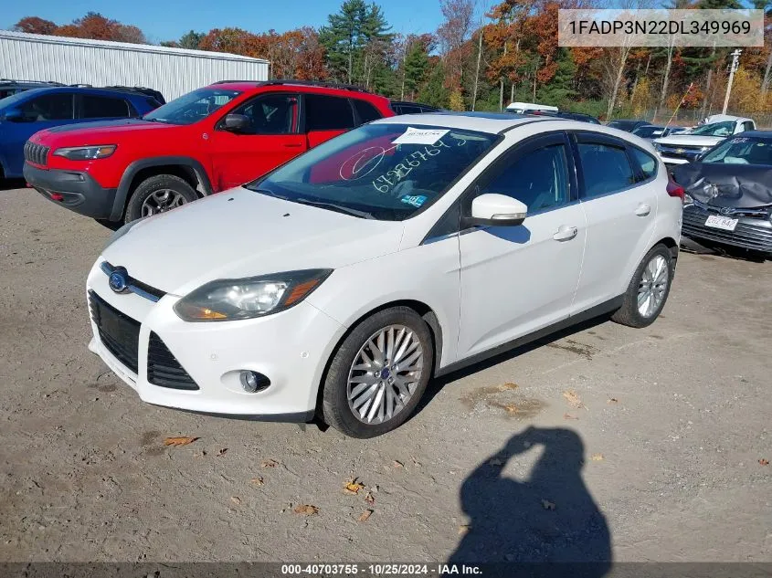 2013 Ford Focus Titanium VIN: 1FADP3N22DL349969 Lot: 40703755