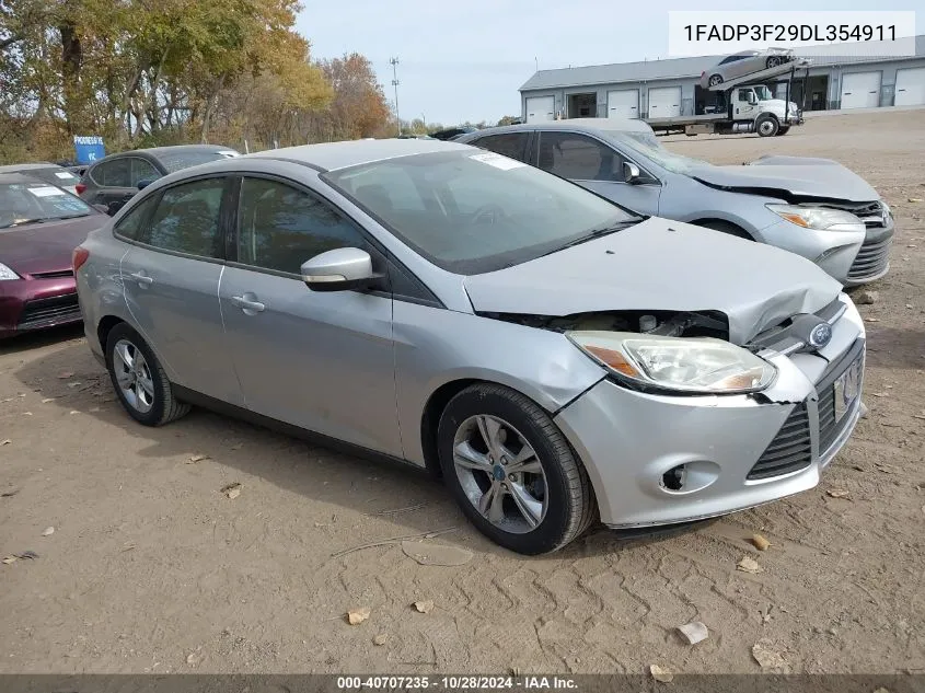 2013 Ford Focus Se VIN: 1FADP3F29DL354911 Lot: 40707235