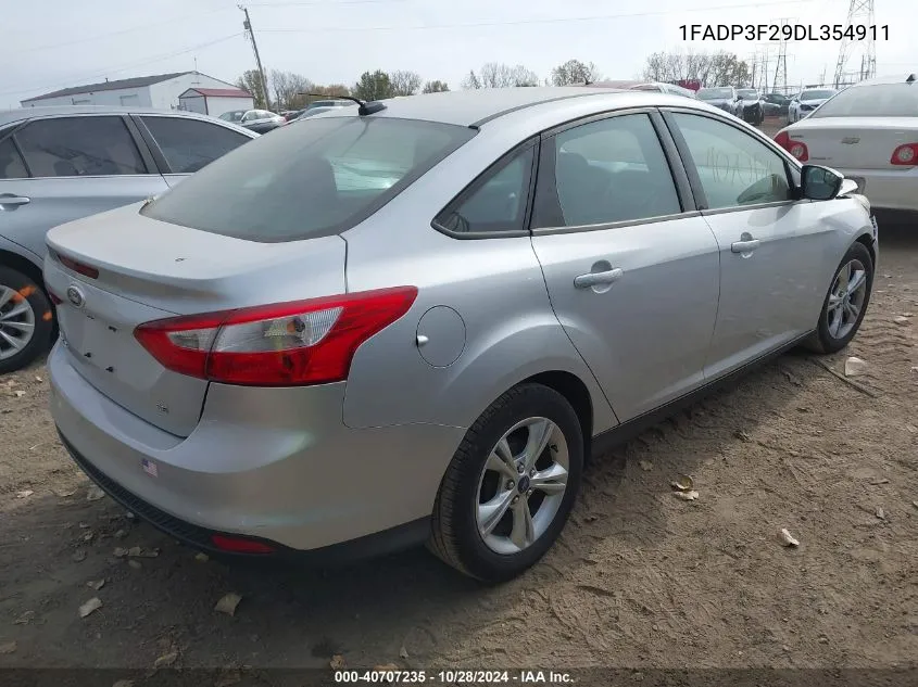 2013 Ford Focus Se VIN: 1FADP3F29DL354911 Lot: 40707235