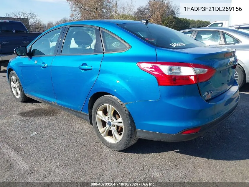 2013 Ford Focus Se VIN: 1FADP3F21DL269156 Lot: 40709264