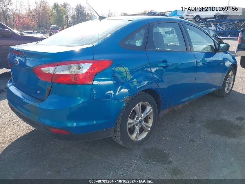 2013 Ford Focus Se VIN: 1FADP3F21DL269156 Lot: 40709264