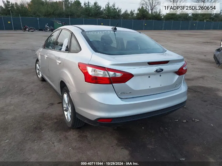 2013 Ford Focus Se VIN: 1FADP3F25DL260654 Lot: 40711544