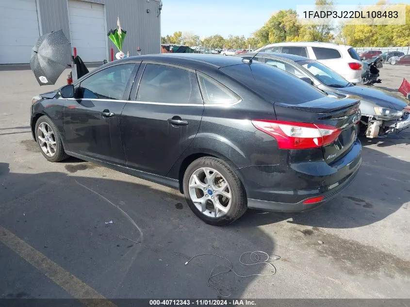 2013 Ford Focus Titanium VIN: 1FADP3J22DL108483 Lot: 40712343