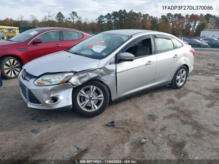 2013 Ford Focus Se VIN: 1FADP3F27DL370086 Lot: 40714531