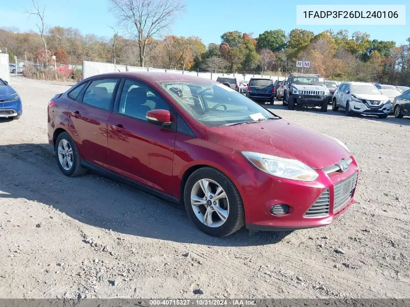 2013 Ford Focus Se VIN: 1FADP3F26DL240106 Lot: 40715327