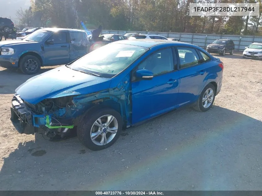 2013 Ford Focus Se VIN: 1FADP3F28DL217944 Lot: 40723776