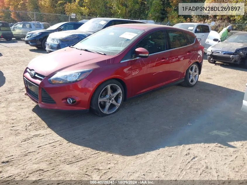 2013 Ford Focus Titanium VIN: 1FADP3N28DL269897 Lot: 40728243