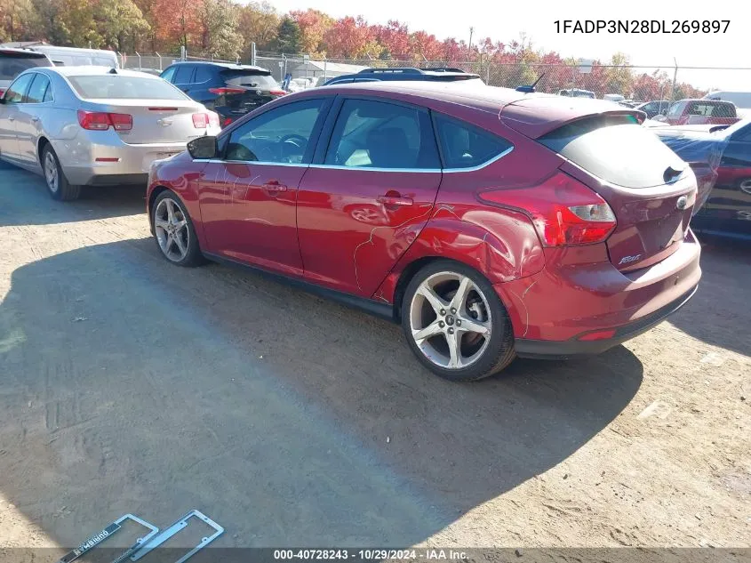 2013 Ford Focus Titanium VIN: 1FADP3N28DL269897 Lot: 40728243