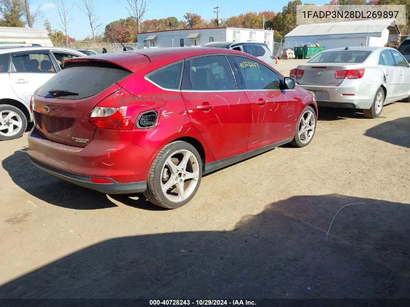 2013 Ford Focus Titanium VIN: 1FADP3N28DL269897 Lot: 40728243