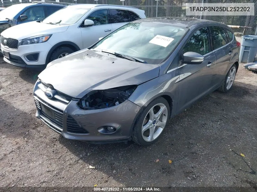 2013 Ford Focus Titanium VIN: 1FADP3N25DL252202 Lot: 40729232