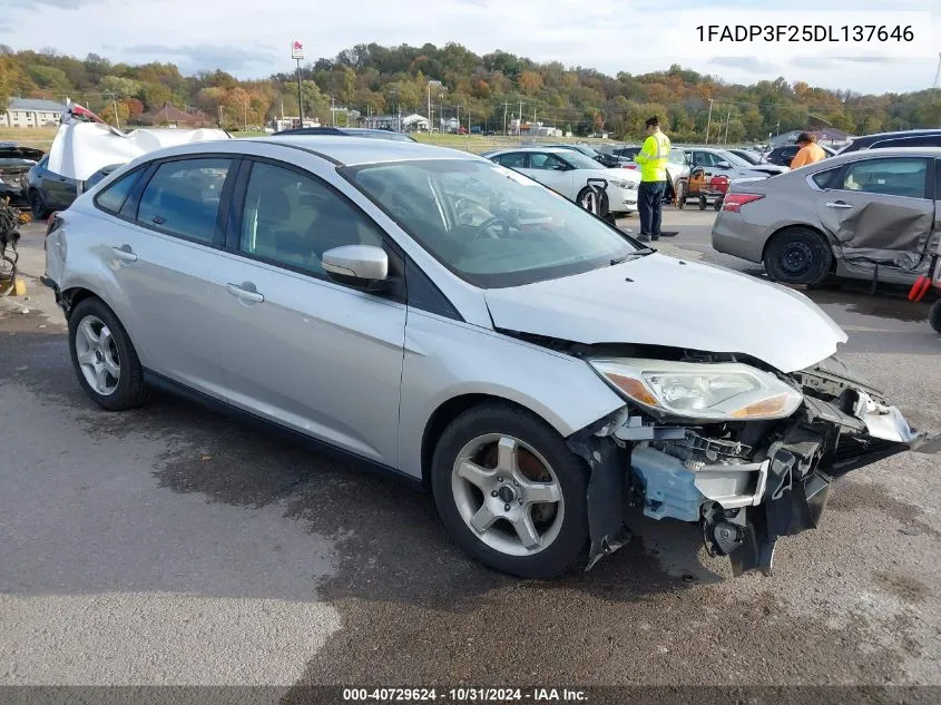 2013 Ford Focus Se VIN: 1FADP3F25DL137646 Lot: 40729624