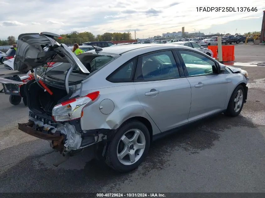 2013 Ford Focus Se VIN: 1FADP3F25DL137646 Lot: 40729624