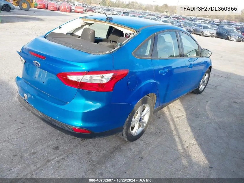 2013 Ford Focus Se VIN: 1FADP3F27DL360366 Lot: 40732607