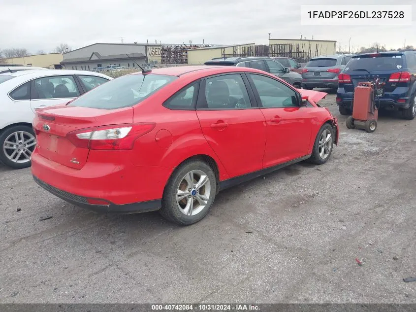 2013 Ford Focus Se VIN: 1FADP3F26DL237528 Lot: 40742084