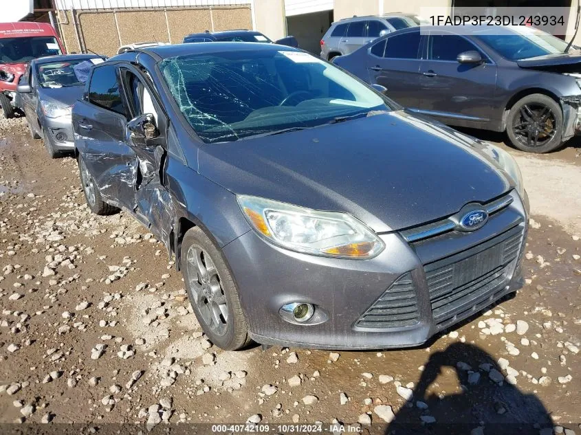 2013 Ford Focus Se VIN: 1FADP3F23DL243934 Lot: 40742109