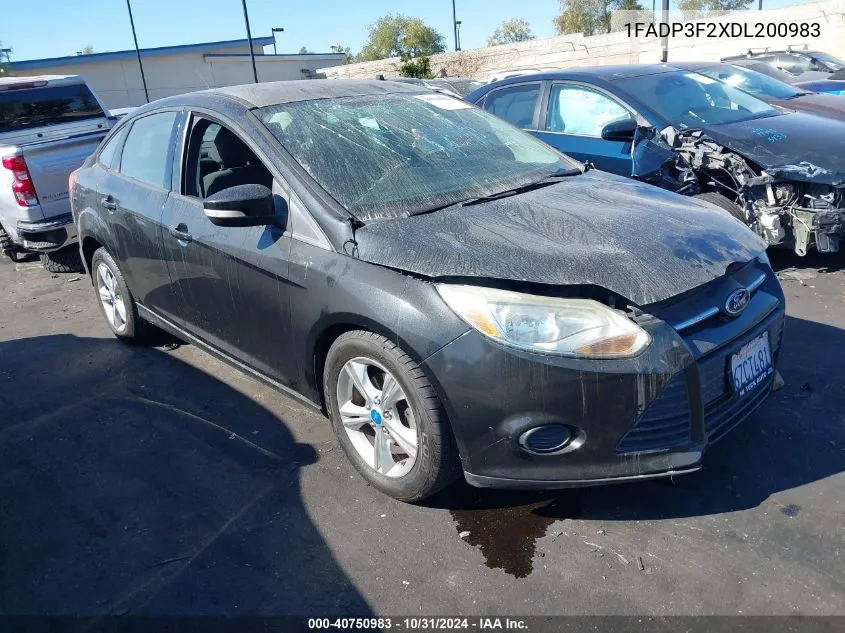 2013 Ford Focus Se VIN: 1FADP3F2XDL200983 Lot: 40750983