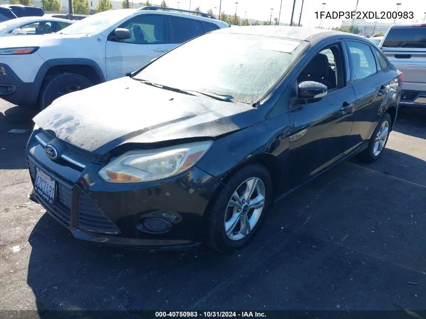 2013 Ford Focus Se VIN: 1FADP3F2XDL200983 Lot: 40750983