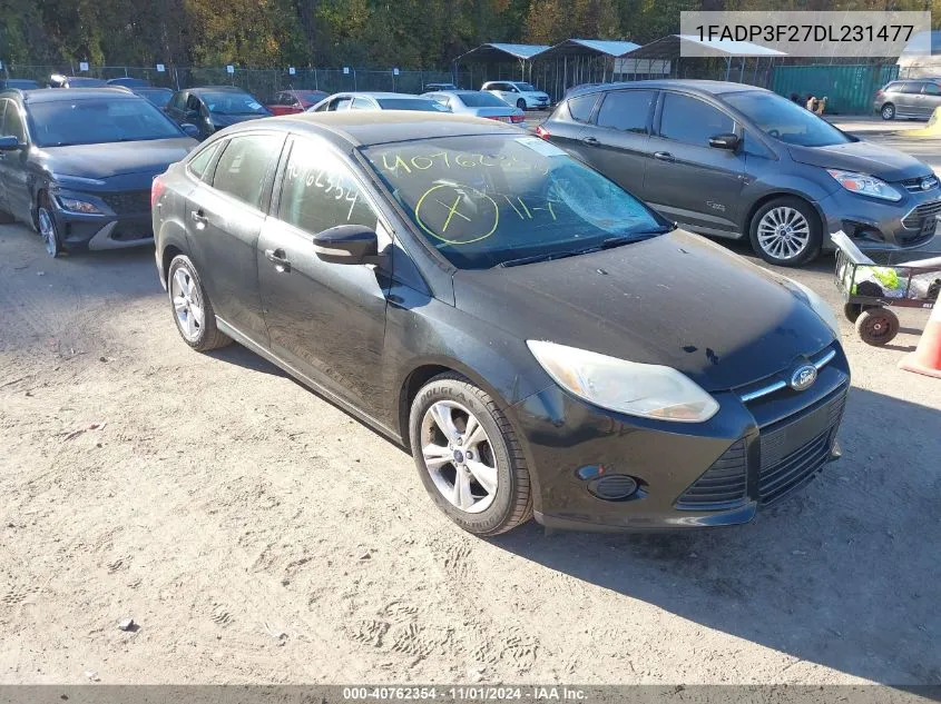 2013 Ford Focus Se VIN: 1FADP3F27DL231477 Lot: 40762354