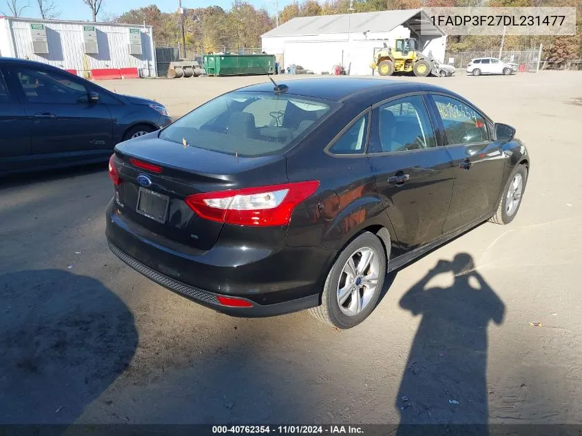 2013 Ford Focus Se VIN: 1FADP3F27DL231477 Lot: 40762354