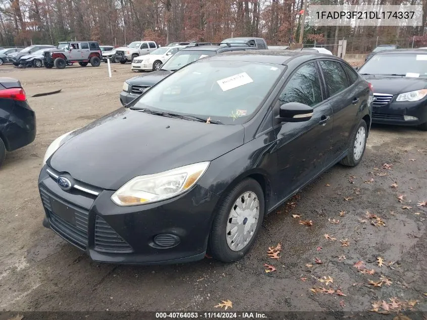 2013 Ford Focus Se VIN: 1FADP3F21DL174337 Lot: 40764053