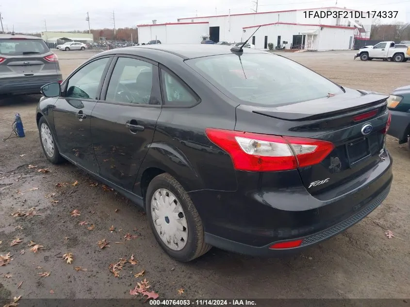 2013 Ford Focus Se VIN: 1FADP3F21DL174337 Lot: 40764053