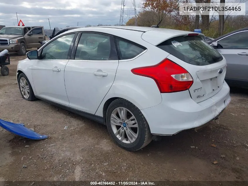 2013 Ford Focus Se VIN: 1FADP3F21DL354465 Lot: 40766452