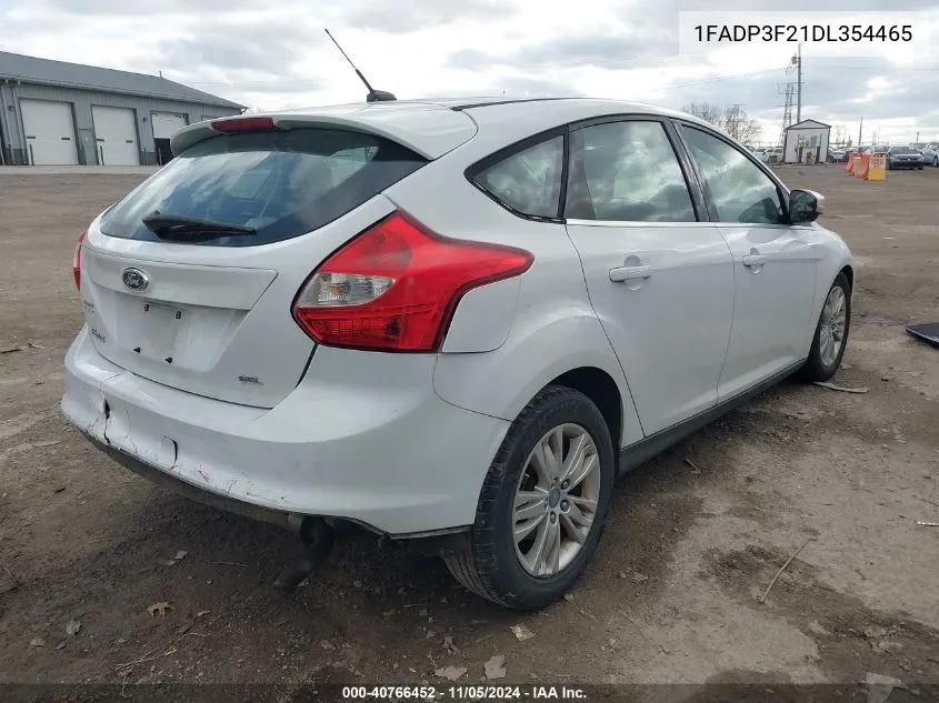 2013 Ford Focus Se VIN: 1FADP3F21DL354465 Lot: 40766452