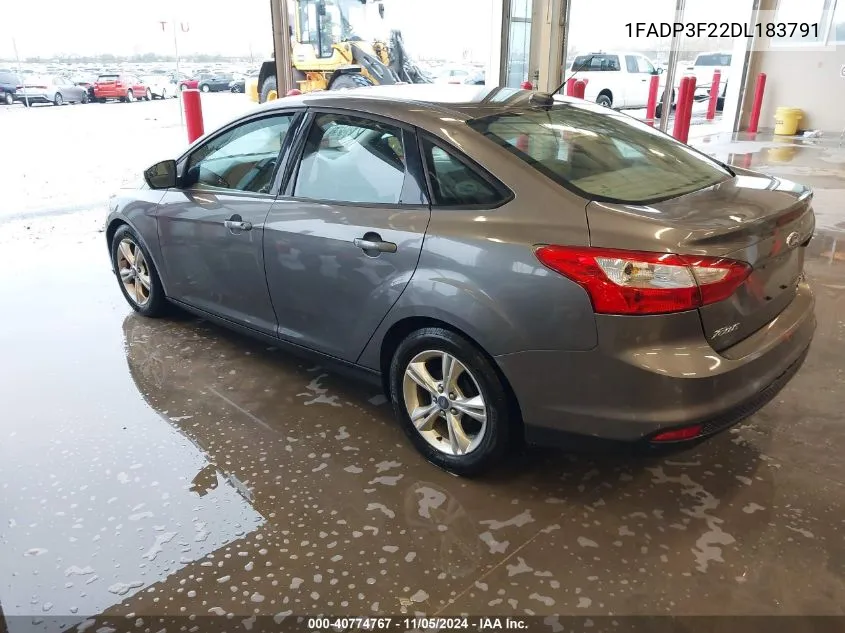 2013 Ford Focus Se VIN: 1FADP3F22DL183791 Lot: 40774767