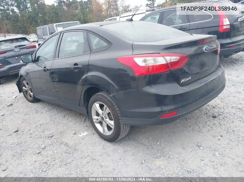 2013 Ford Focus Se VIN: 1FADP3F24DL358946 Lot: 40788103