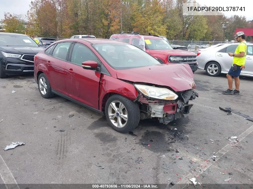 2013 Ford Focus Se VIN: 1FADP3F29DL378741 Lot: 40793606