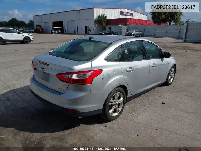 2013 Ford Focus Se VIN: 1FADP3F25DL123617 Lot: 40794145