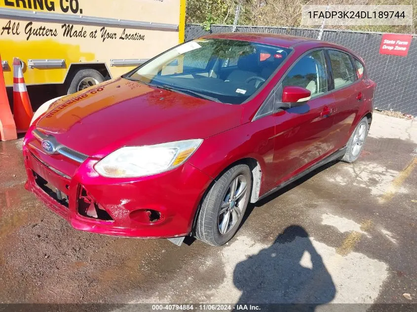 2013 Ford Focus Se VIN: 1FADP3K24DL189744 Lot: 40794884