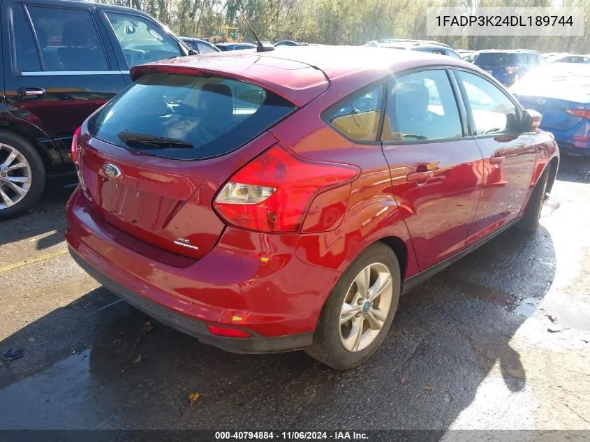 2013 Ford Focus Se VIN: 1FADP3K24DL189744 Lot: 40794884