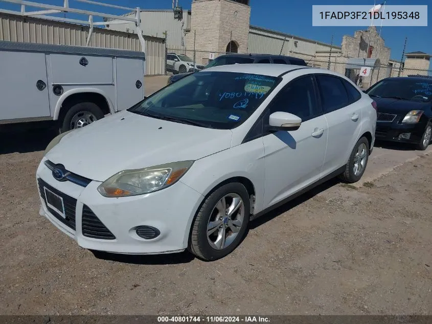 2013 Ford Focus Se VIN: 1FADP3F21DL195348 Lot: 40801744