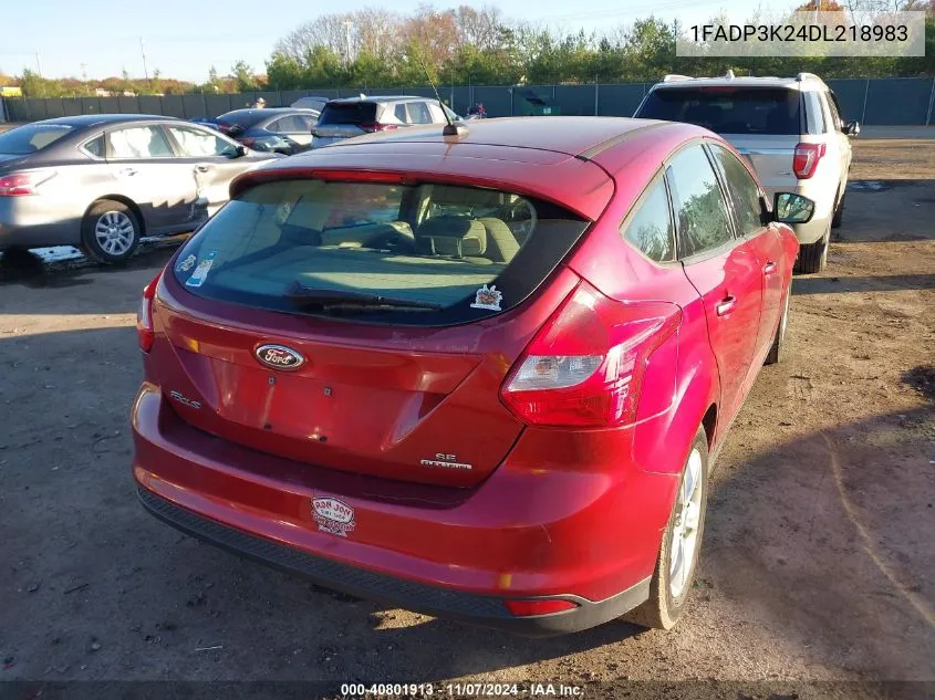 2013 Ford Focus Se VIN: 1FADP3K24DL218983 Lot: 40801913