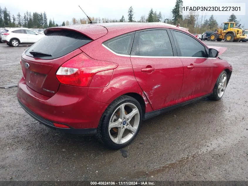 2013 Ford Focus Titanium VIN: 1FADP3N23DL227301 Lot: 40824106